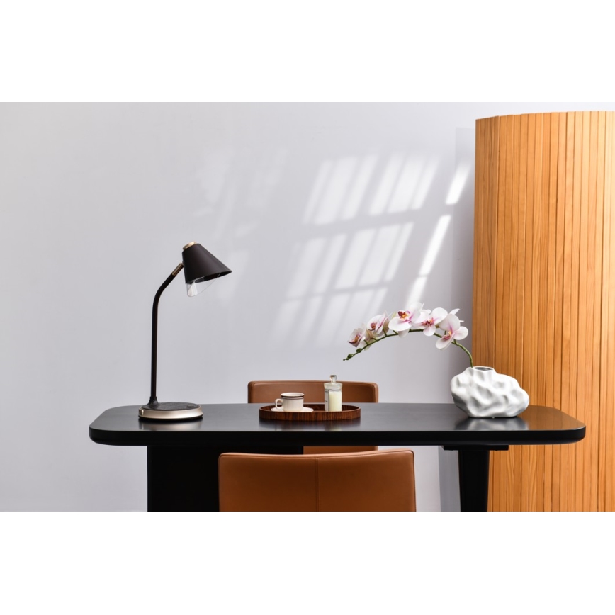 LED Dimbare bureaulamp met draadloos opladen FINCH LED/9W/12/230V grijs/glanzend chroom