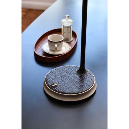 LED Dimbare bureaulamp met draadloos opladen FINCH LED/9W/12/230V grijs/glanzend chroom