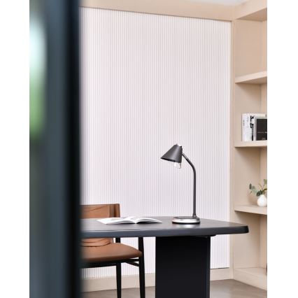 LED Dimbare bureaulamp met draadloos opladen FINCH LED/9W/12/230V grijs/glanzend chroom