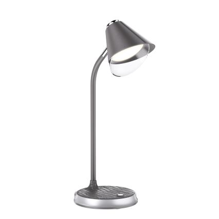 LED Dimbare bureaulamp met draadloos opladen FINCH LED/9W/12/230V grijs/glanzend chroom