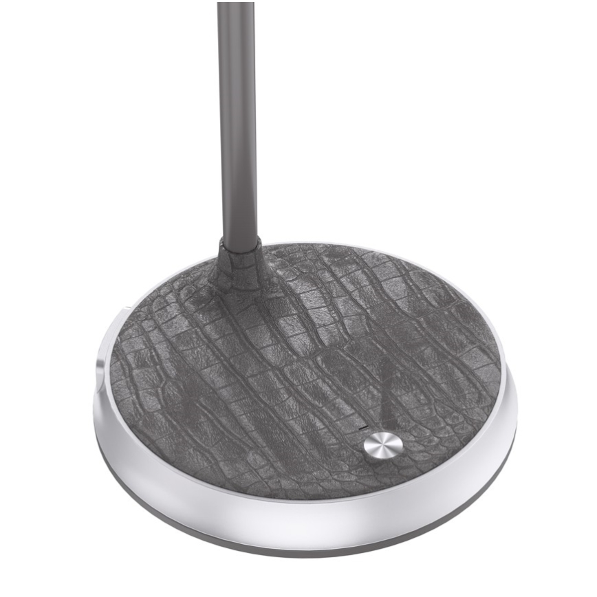LED Dimbare bureaulamp met draadloos opladen FINCH LED/9W/12/230V grijs/glanzend chroom