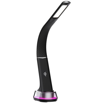 LED RGB Dimbare bureaulamp met draadloos opladen CORELLA LED/7W/12/230V zwart