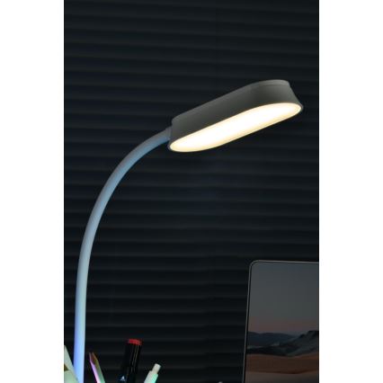 Lampe de table LED RGBW à intensité variable avec un porte-stylo FALCON LED/10W/5V