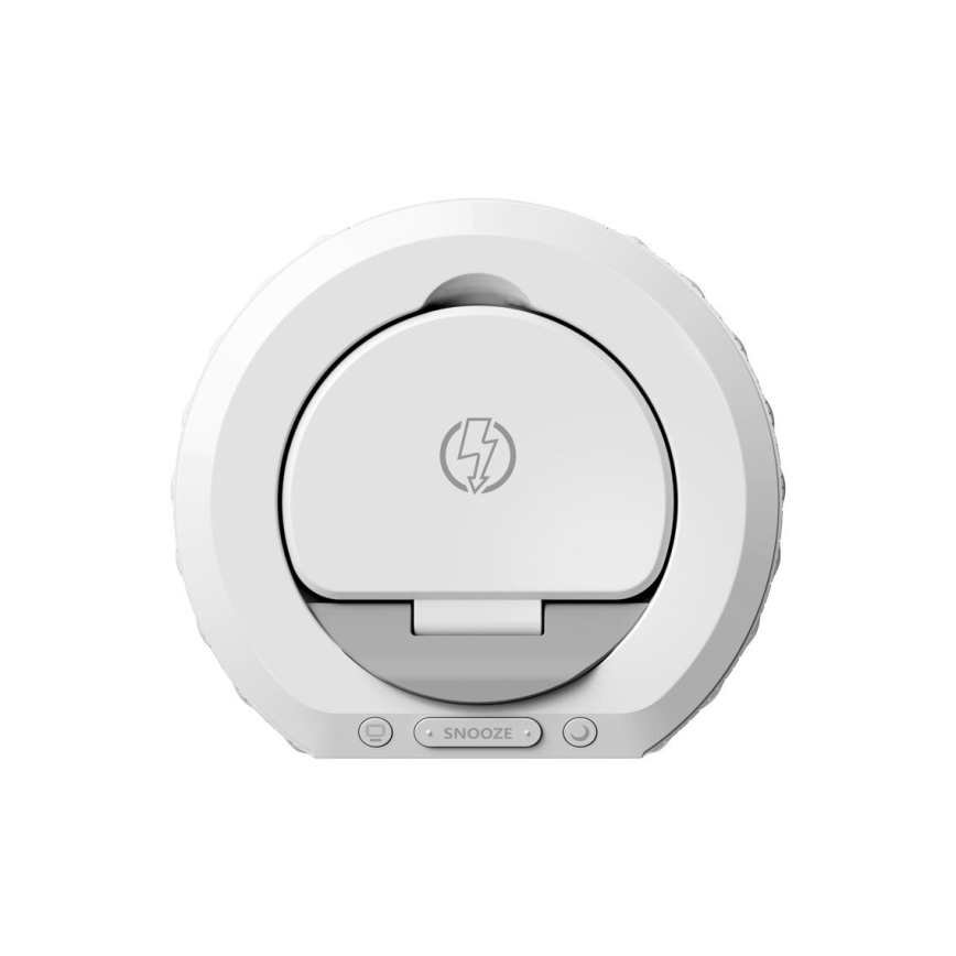 Wekker met LCD scherm en draadloze Qi charger 27W/9V wit