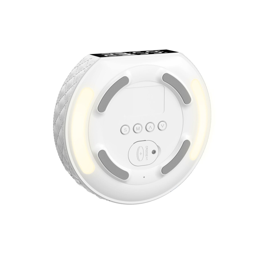 Wekker met LCD scherm en draadloze Qi charger 27W/9V wit
