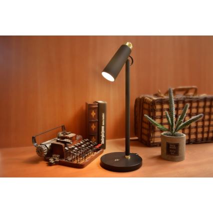 Dimbare LED tafellamp met draadloze Qi opladen TIT LED/12W/230V zwart
