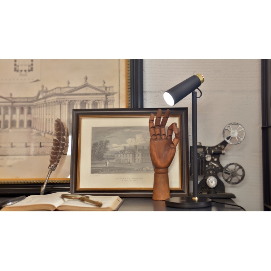 Lampe de table à intensité variable avec sans fil Qi charge TIT LED/12W/230V noir