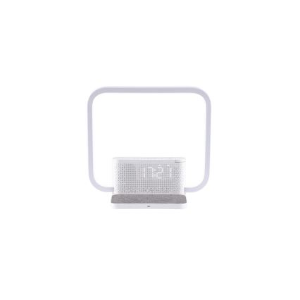 Dimbare LED tafellamp met wekker en Qi opladen LED/18W/230V wit