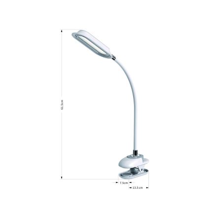 LED+CCT dimbare bureaulamp met klem CLIP LED/7,5W/230V 3000/4200/5000K wit