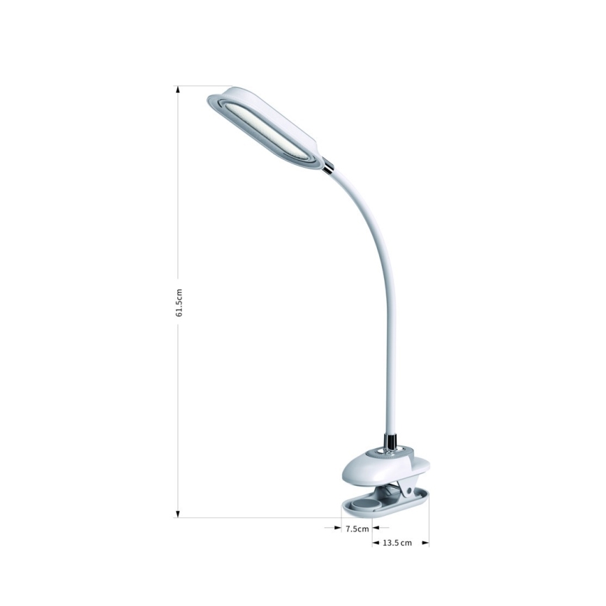 LED+CCT dimbare bureaulamp met klem CLIP LED/7,5W/230V 3000/4200/5000K wit