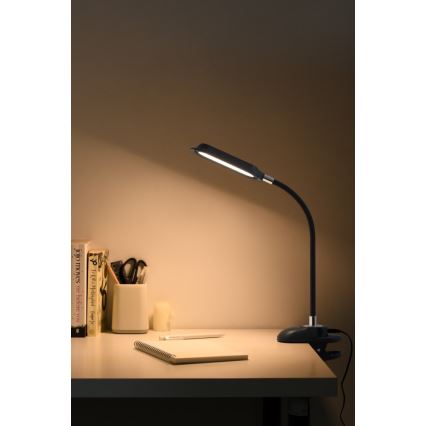 LED+CCT Dimbare bureaulamp met klem CLIP LED/7,5W/230V 3000/4200/5000K zwart
