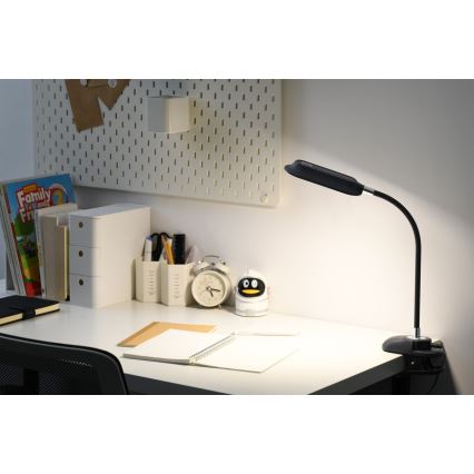 Lampe de bureau à pince dimmable LED+CCT CLIP LED/7,5W/230V 3000/4200/5000K noire