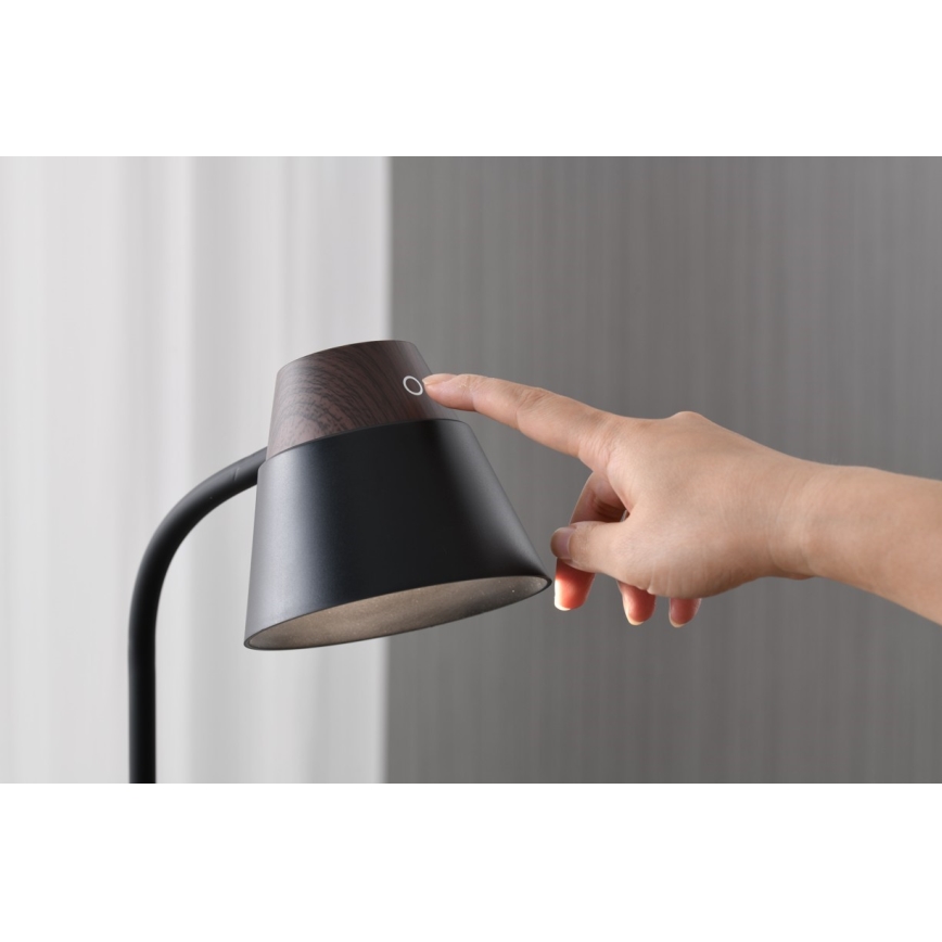 Lampe de bureau LED+CCT dimmable avec chargement sans fil QI IDEAL LED/8W/230V 2700/4000/5000K marron
