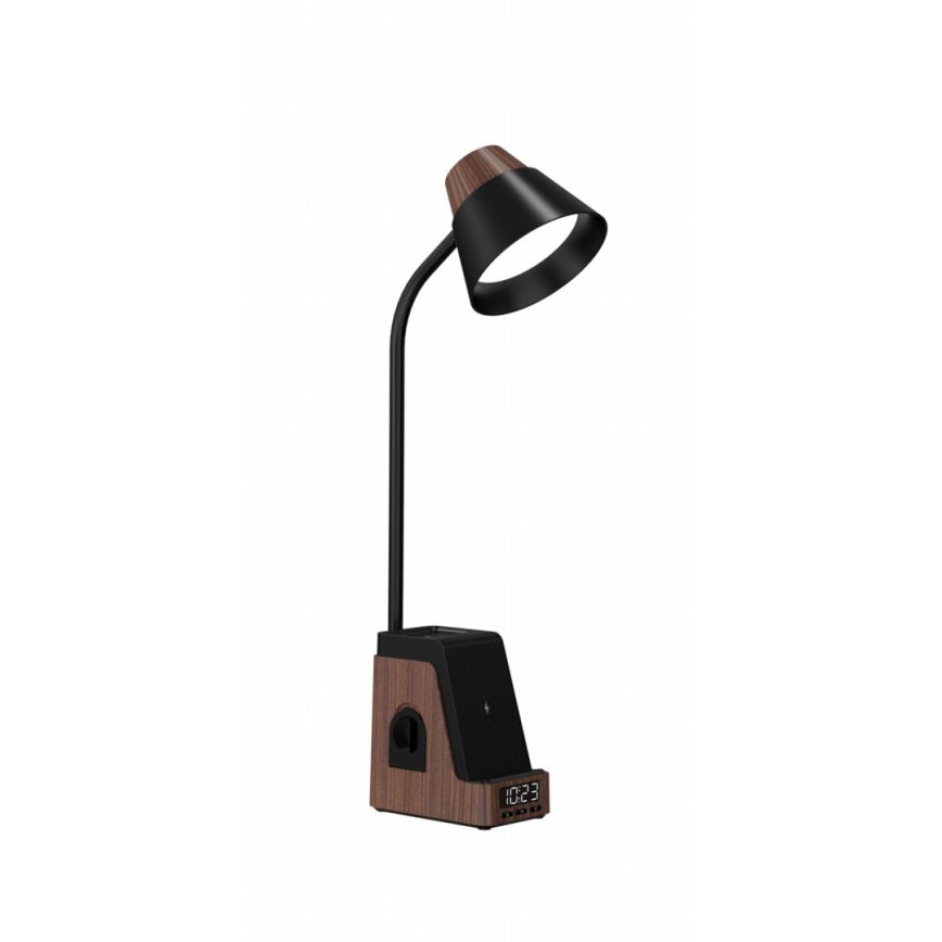 Lampe de bureau LED+CCT dimmable avec chargement sans fil QI IDEAL LED/8W/230V 2700/4000/5000K marron