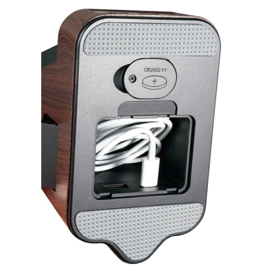 Lampe de bureau LED+CCT dimmable avec chargement sans fil QI IDEAL LED/8W/230V 2700/4000/5000K marron