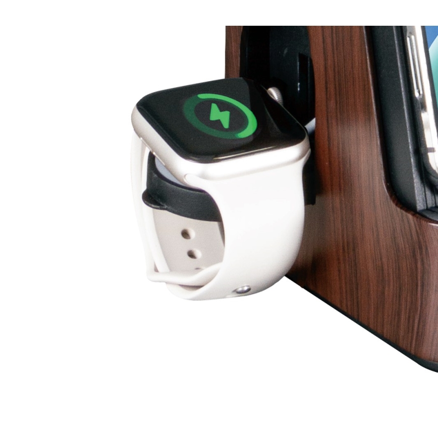 Lampe de bureau LED+CCT dimmable avec chargement sans fil QI IDEAL LED/8W/230V 2700/4000/5000K marron