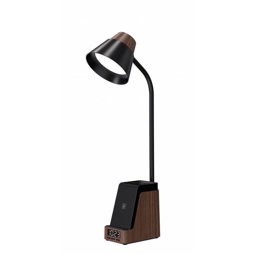 Lampe de bureau LED+CCT dimmable avec chargement sans fil QI IDEAL LED/8W/230V 2700/4000/5000K marron
