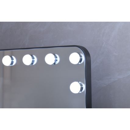 Miroir de maquillage LED à intensité variable HOLLYWOOD LED/18W/230V 3000/4200/6000K gris