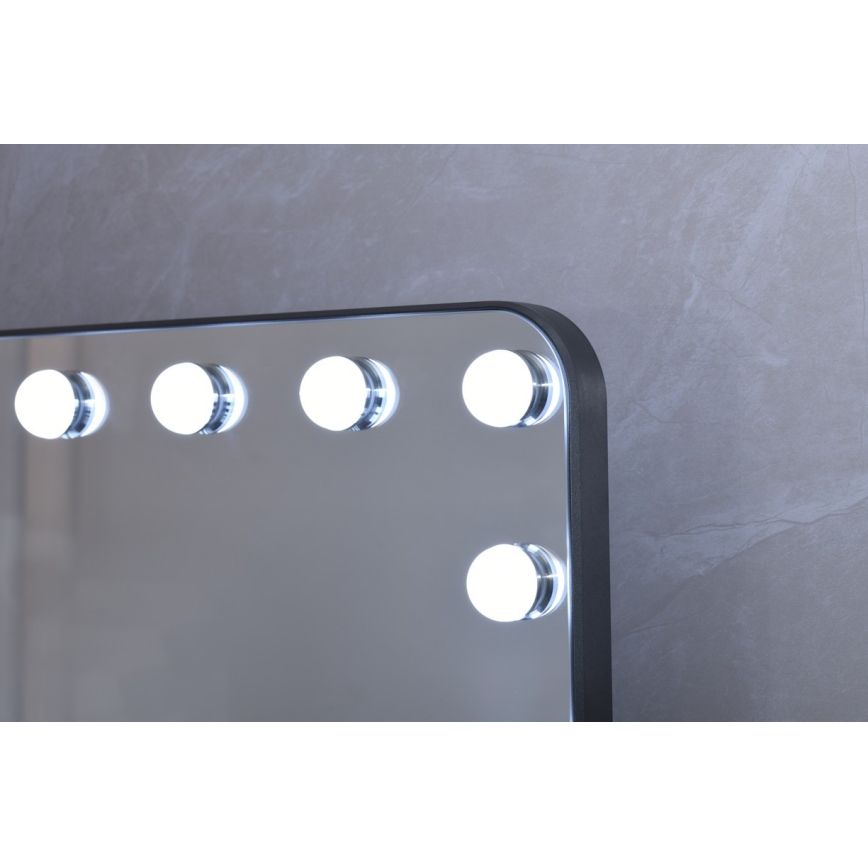 Miroir de maquillage LED à intensité variable HOLLYWOOD LED/18W/230V 3000/4200/6000K gris