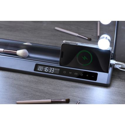 Miroir de maquillage LED à intensité variable HOLLYWOOD LED/18W/230V 3000/4200/6000K gris