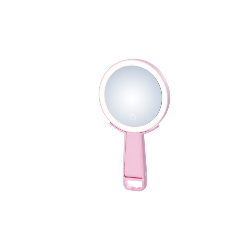 Immax 09102L - LED+CCT Miroir de maquillage dimmable SWEET LED/3W/5V rose