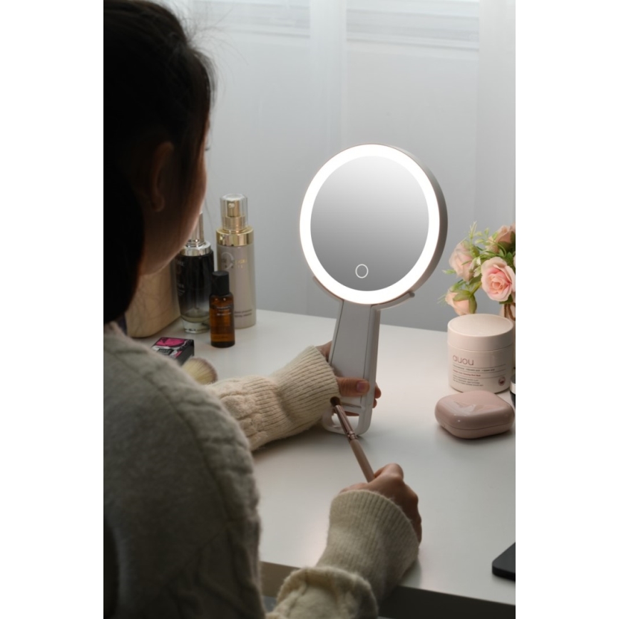 Immax 09103L - LED+CCT Dimbare make-upspiegel SWEET LED/3W/5V wit