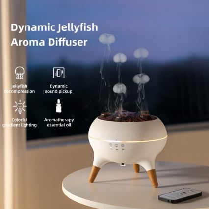 Immax 09104L - Aroma-diffuser en luchtbevochtiger JELLYFISH LED/11W/5V