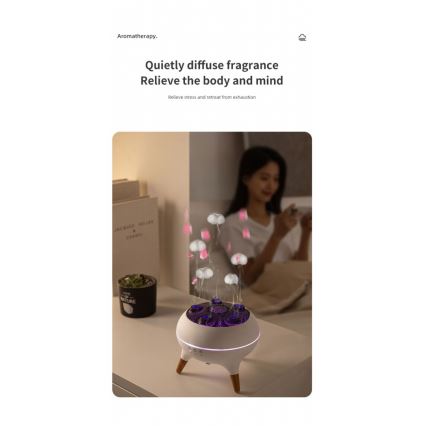 Immax 09104L - Aroma-diffuser en luchtbevochtiger JELLYFISH LED/11W/5V