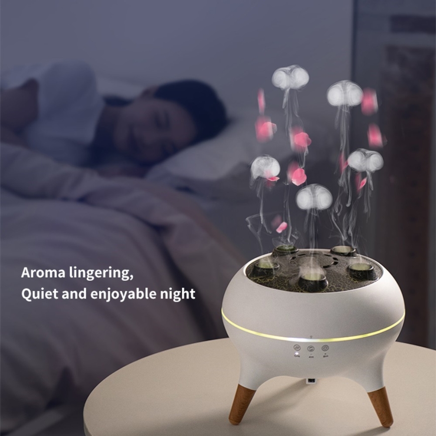 Immax 09104L - Aroma-diffuser en luchtbevochtiger JELLYFISH LED/11W/5V