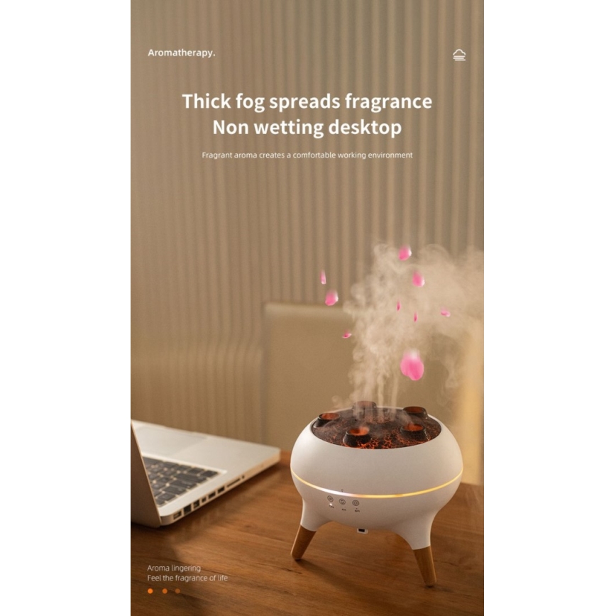 Immax 09104L - Aroma-diffuser en luchtbevochtiger JELLYFISH LED/11W/5V