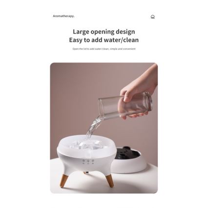 Immax 09104L - Aroma-diffuser en luchtbevochtiger JELLYFISH LED/11W/5V