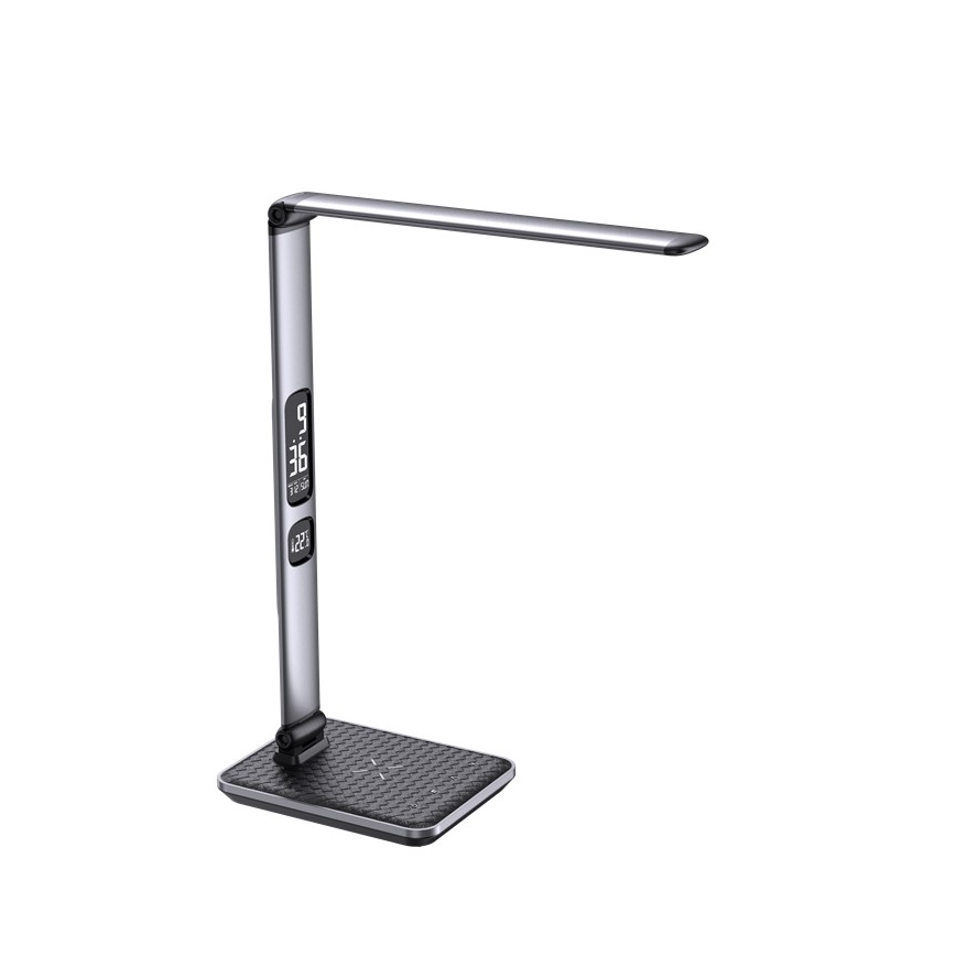 Dimbare LED-tafellamp LED/8,5W/230V met draadloze oplaadfunctie, zilver