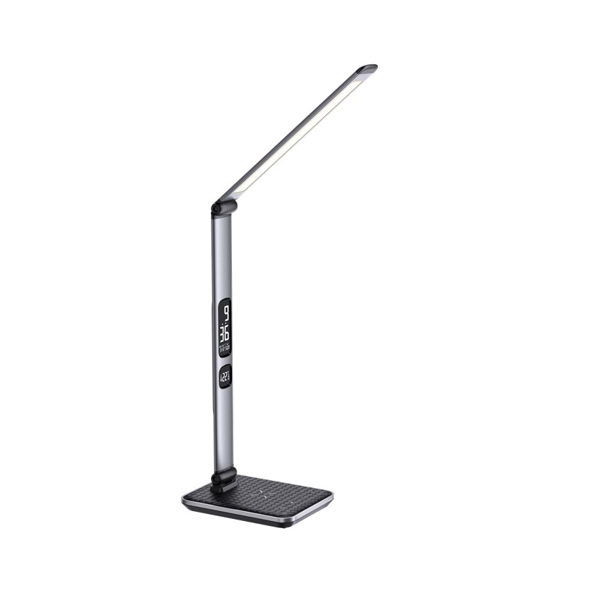 Dimbare LED-tafellamp LED/8,5W/230V met draadloze oplaadfunctie, zilver