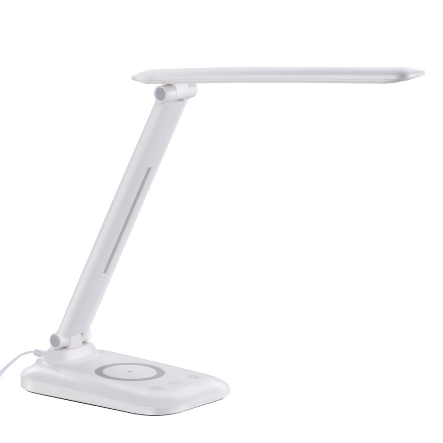 Lampe de bureau LED dimmable avec recharge sans fil QI et port USB LUMI LED/7W/230V blanche