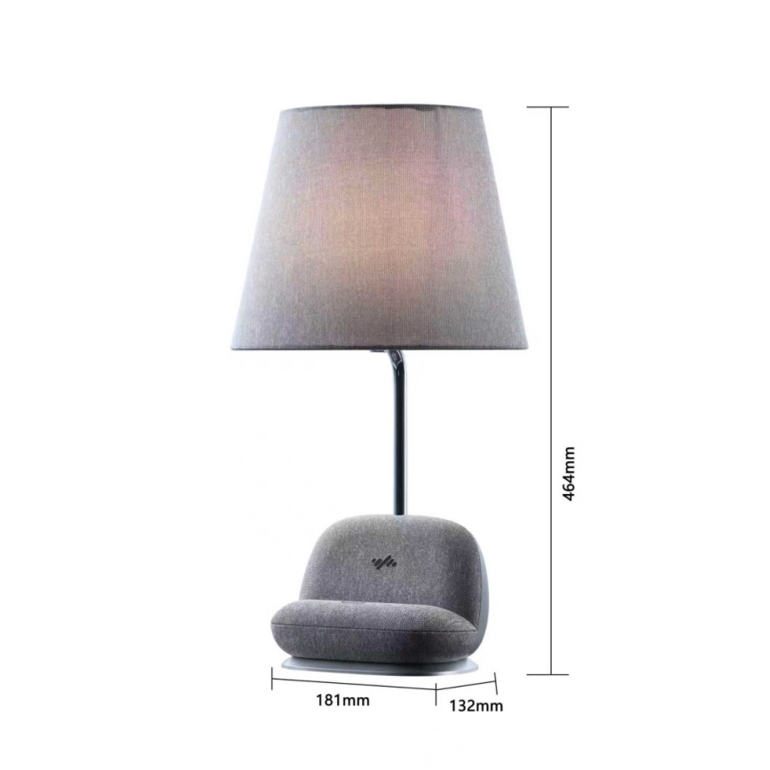 Lampe de table LED dimmable avec recharge sans fil Qi SOFA LED/6W/230V, gris