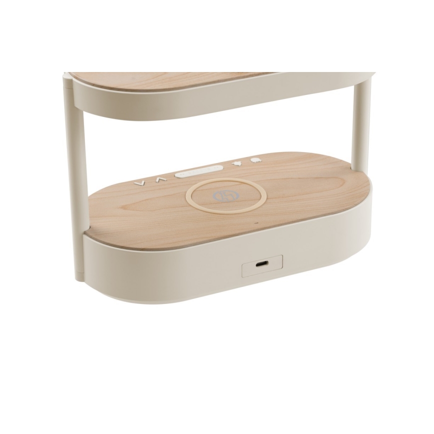 Lampe de table LED à intensité variable avec réveil et station de charge TRIPLE DOCK LED/1,5W/5V