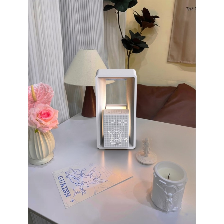 Lampe de table LED avec réveil et fonction de recharge CALM LED/3,5W/5V