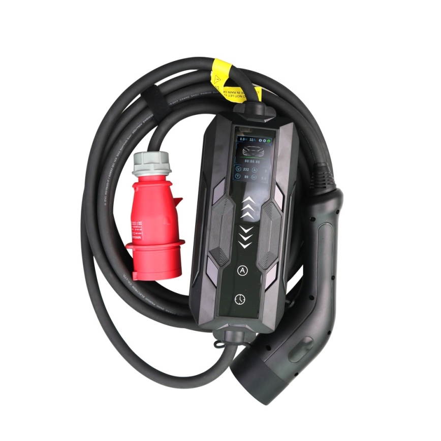 Immax - Reislaadstation EV voor elektrische auto's AC Type 2 16A/380V 11kW + stekker 230V, 3,7kW 5m + hoes
