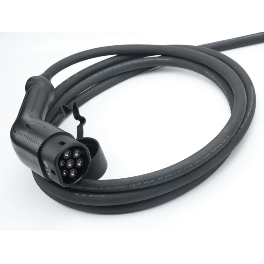 Immax - Oplaadstation EV voor elektrische voertuigen AC Type 2, 16 A/380 V + stekker 230 V, 3,7 kW, 5 m, Tuya