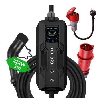 Immax - EV-reislaadstation voor elektrische auto's AC Type 2 32A/380V 22kW 5m + Etui