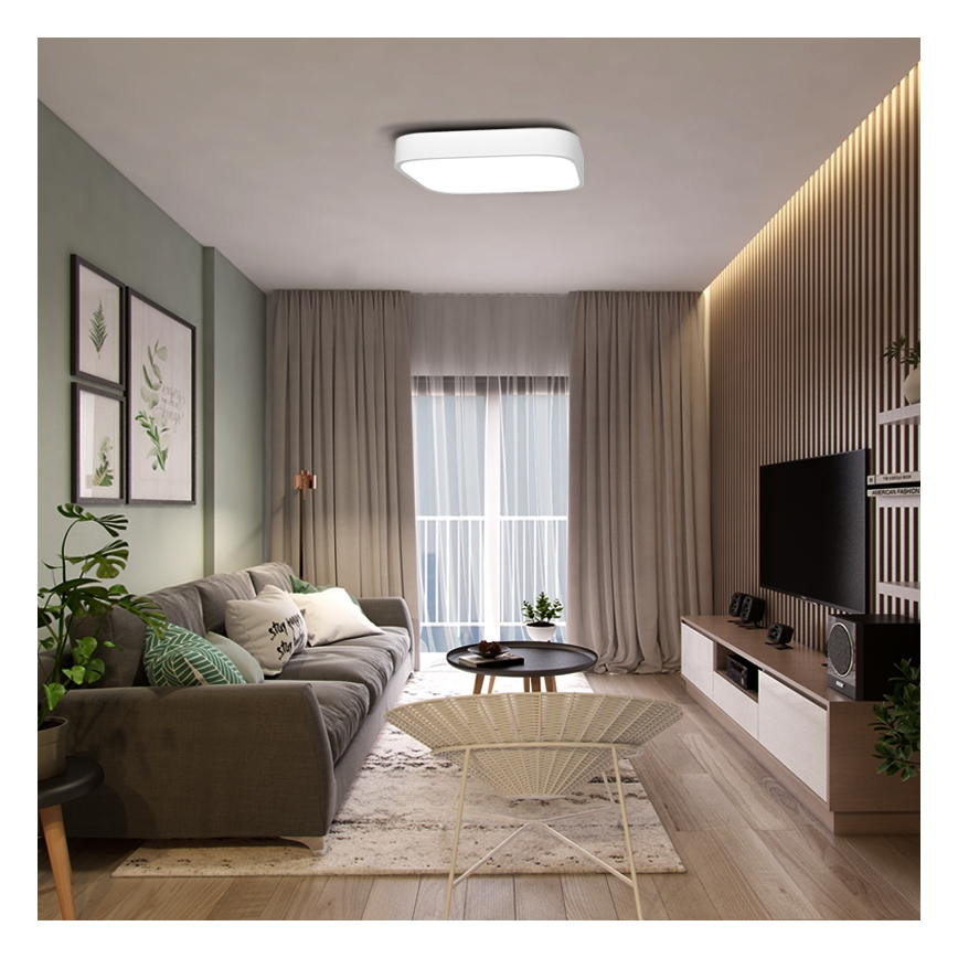 Immax NEO 07042L – Plafonnier LED à intensité variable RECUADRO LED/67W/230V + télécommande Tuya