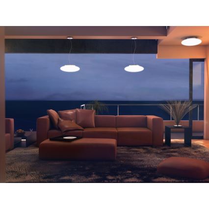 Immax NEO 07056L-LED RGBW Dimbare hanglamp aan kabel ELIPTICO 3xE27/8,5W/100-240V Tuya + afstandsbediening