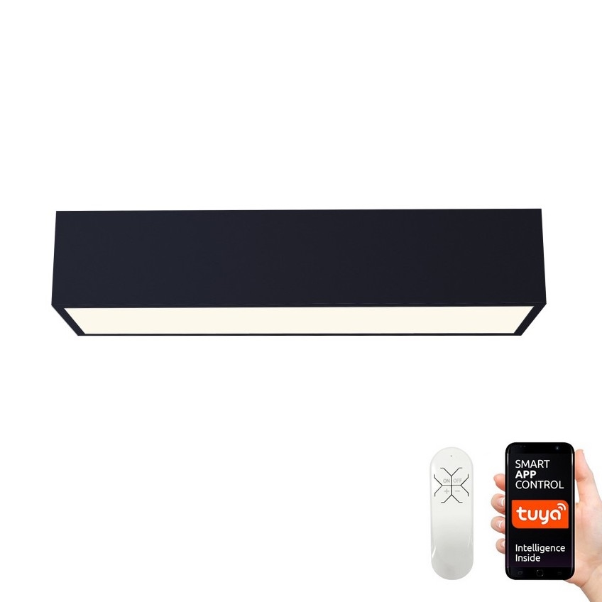 Immax NEO 07074-60 - Plafonnier à intensité variable LED CANTO LED/34W/230V noir Tuya + télécommande