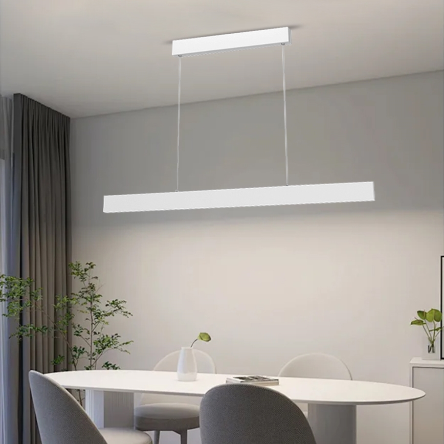 Immax NEO 07075L- Suspension filaire à intensité variable LISTON blanc LED/18W/230V + télécommande Tuya
