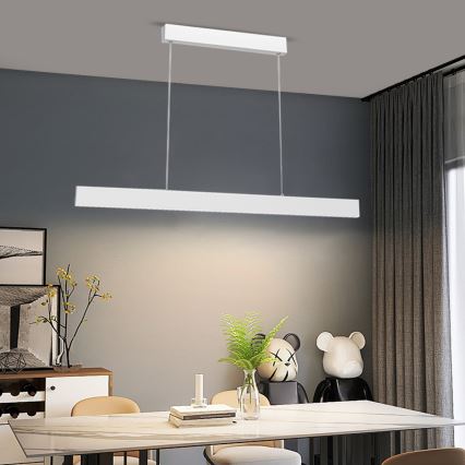 Immax NEO 07075L- Suspension filaire à intensité variable LISTON blanc LED/18W/230V + télécommande Tuya