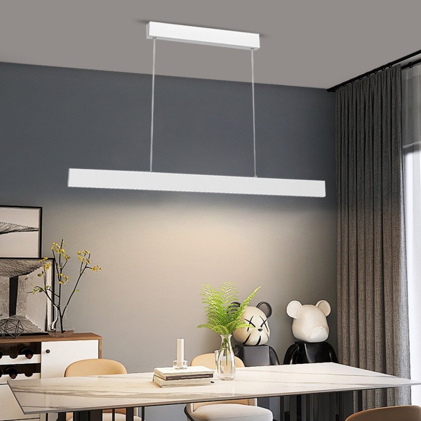 Immax NEO 07075L- Suspension filaire à intensité variable LISTON blanc LED/18W/230V + télécommande Tuya