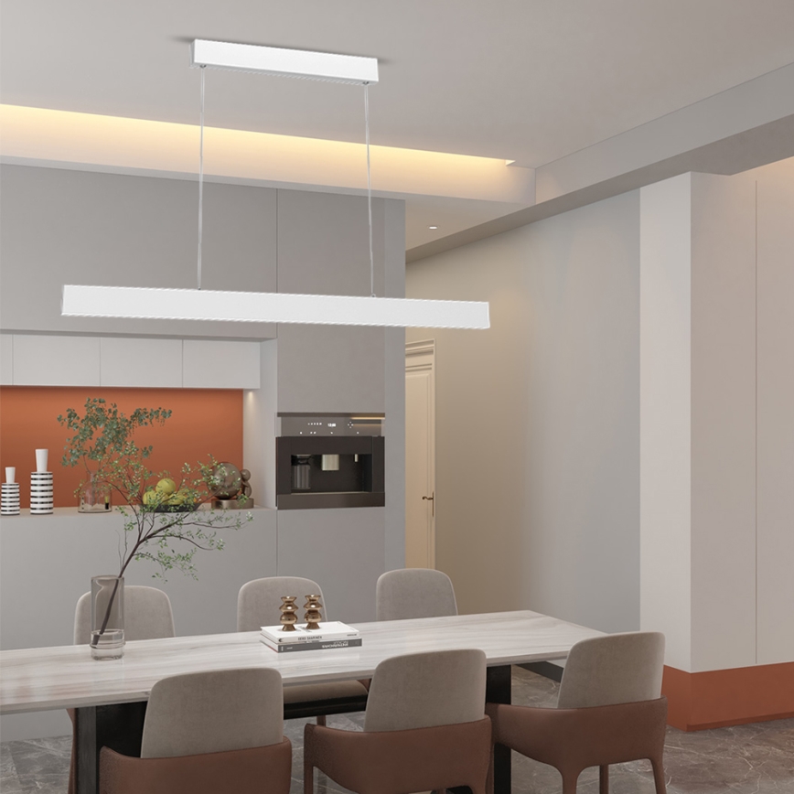 Immax NEO 07075L- Suspension filaire à intensité variable LISTON blanc LED/18W/230V + télécommande Tuya
