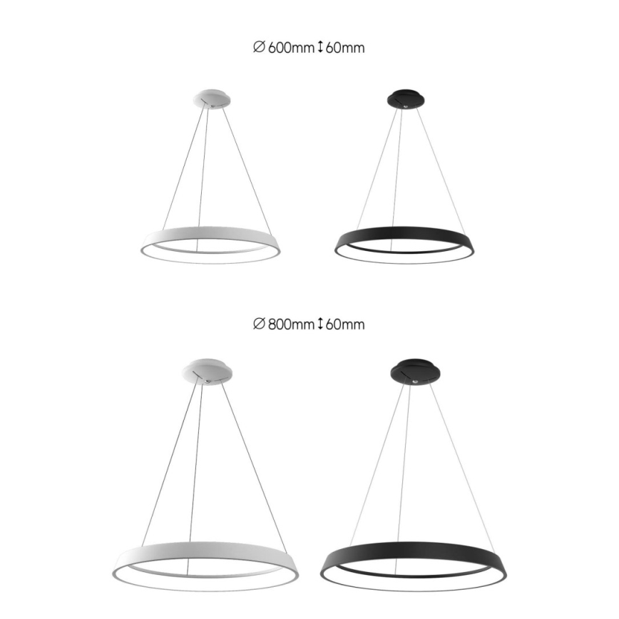 Immax NEO 07080L-80 - Suspension filaire LED à intensité variable LIMITADO LED/48W/230V 80 cm Tuya + télécommande