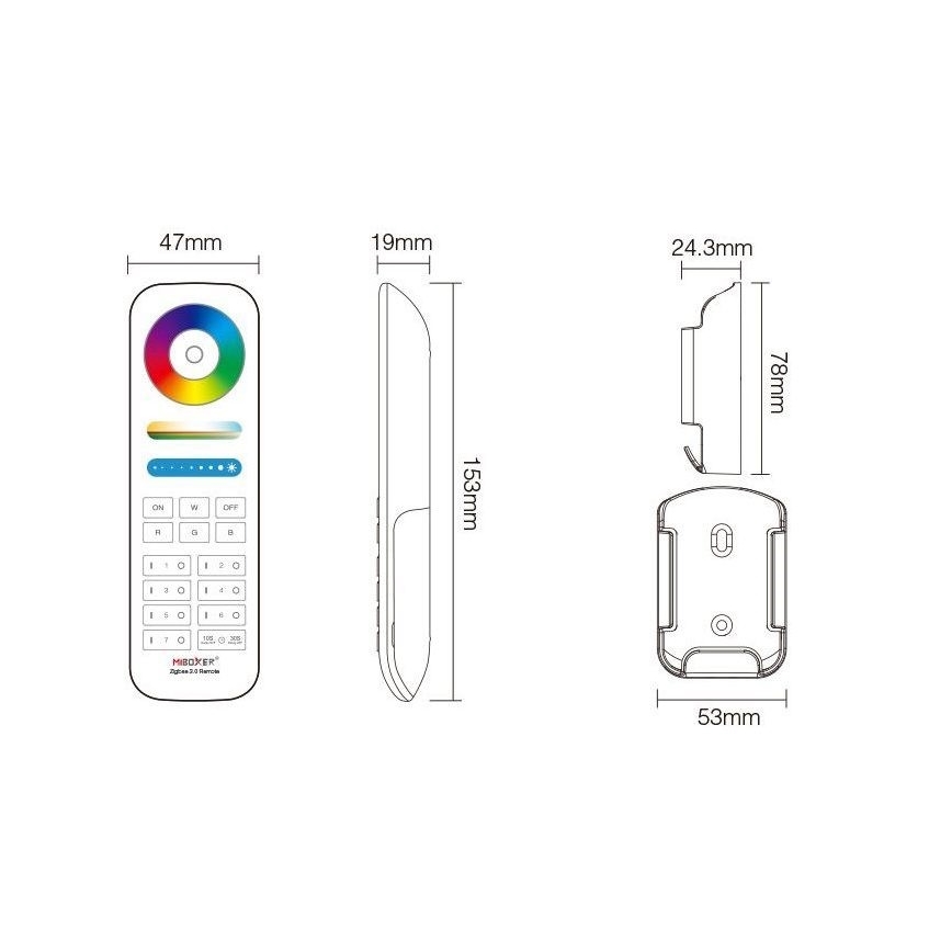 Immax NEO 07087-3 - Télécommande universelle RGB+CCT MiBOXER Tuya