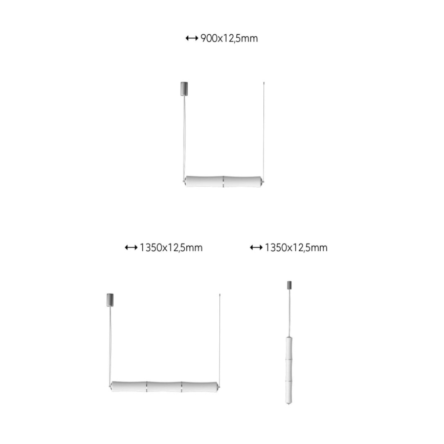 Immax NEO 07102L - Suspension filaire à intensité variable BAMBOOS LED/30W/230V 90 + télécommande Tuya